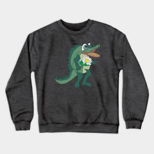 Crocodile with a flower Crewneck Sweatshirt